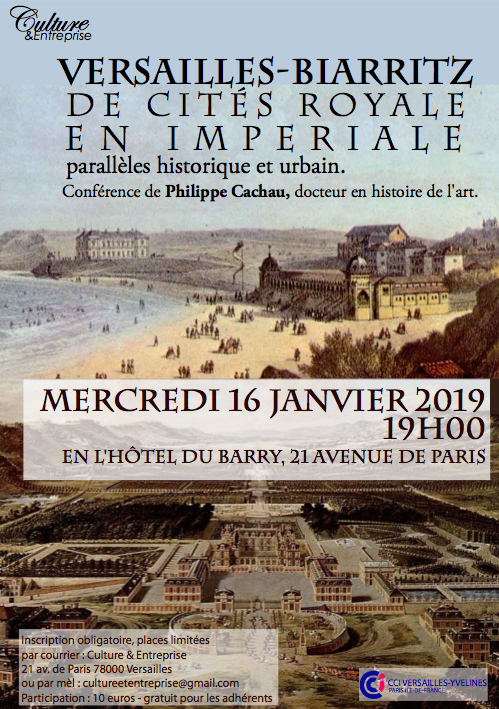 Affiche Biarritz - Versailles, conférence 16 janvier 2019