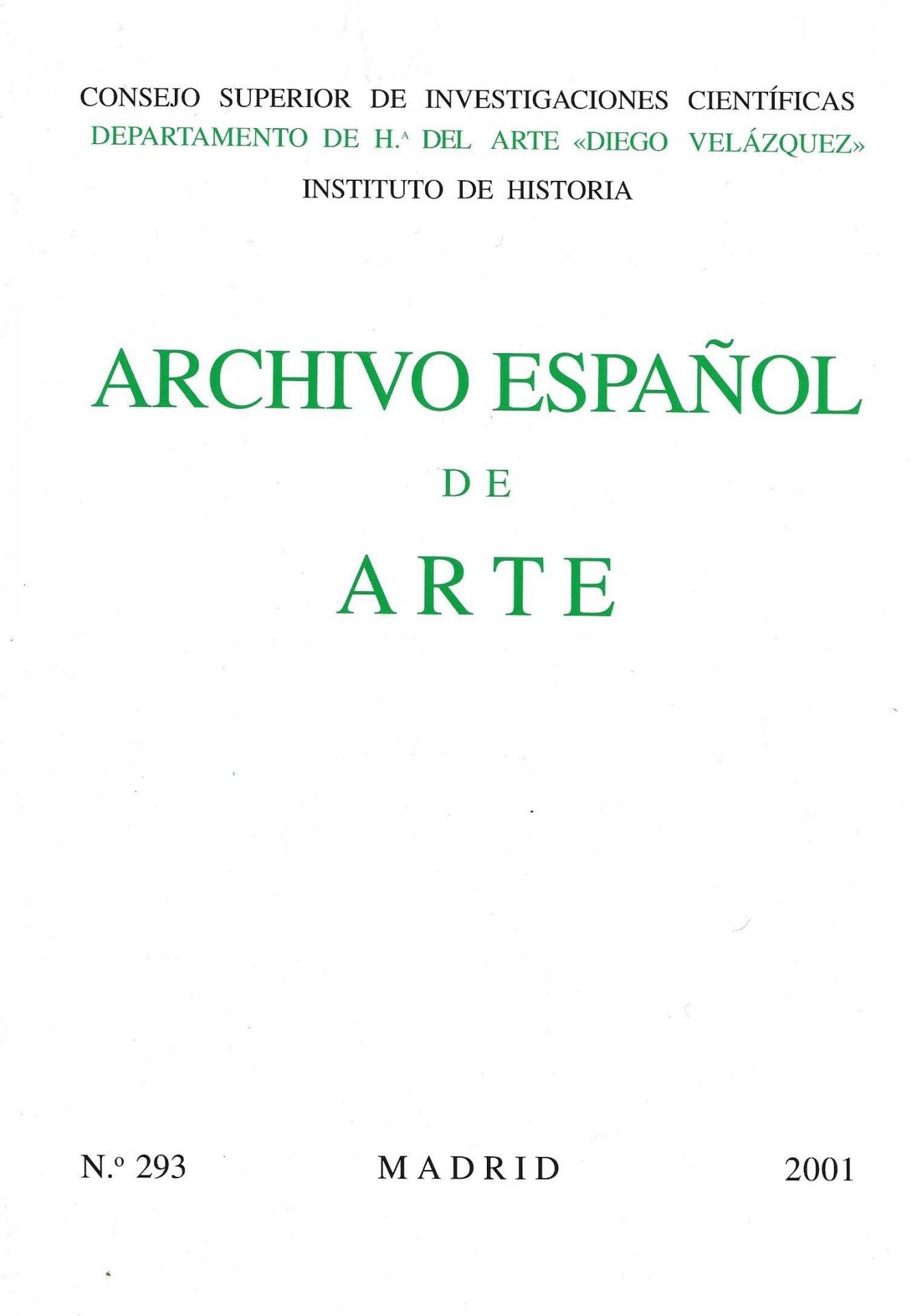 Archivo espanol de Arte, n° 293, 2000