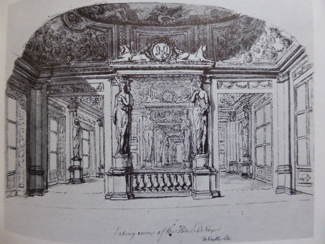 William Chambers : Cariatides de la salle à manger de l'hôtel d'Argenson à Paris, 1774, Londres, British Institute