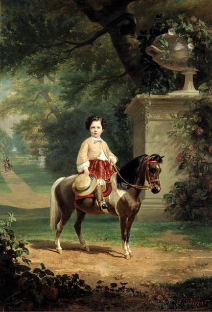 Olivier Pichat, Le prince imperial sur son poney, Compiègne, 1860