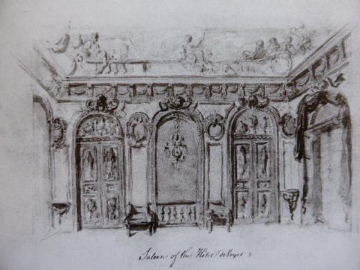 W. Chambers : Salon de l'hôtel d'Argenson, 1774, Londres