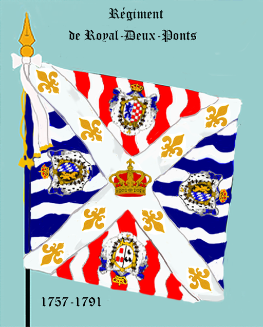 Regiment royal Deux-Ponts, drapeau d'ordonnance, 1757-1791